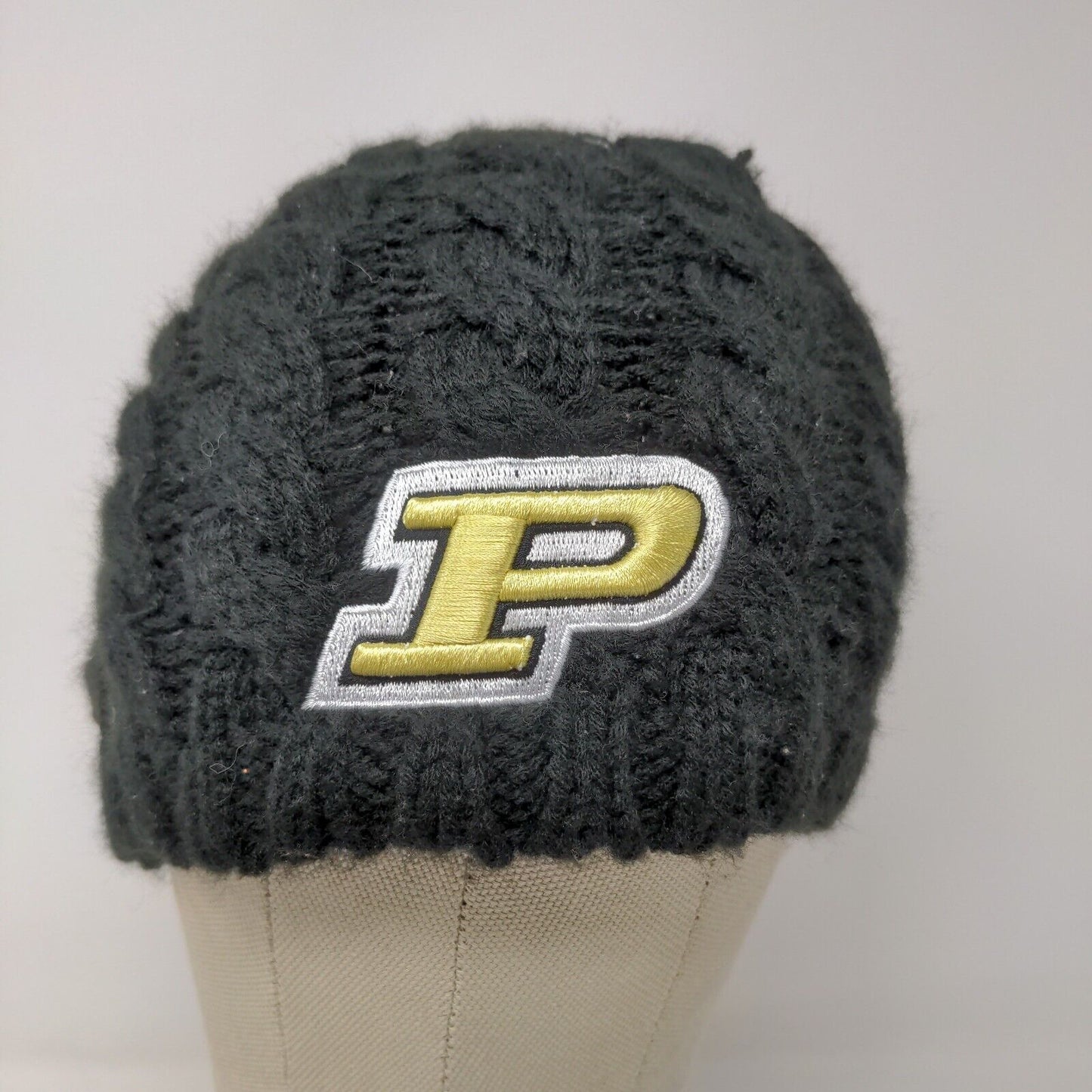 NCAA Purdue Black NEW ERA CAP HAT KNIT SKULL BEANIE WOMENS CABLE