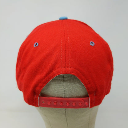 New Era Men's Snapback Hat Red Blue Size M/L Embroidered Logo Made USA