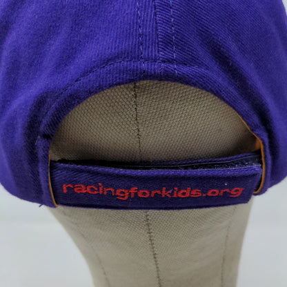 Racing for Kids Men's Strapback Hat Purple OSFA Embroidered Logo