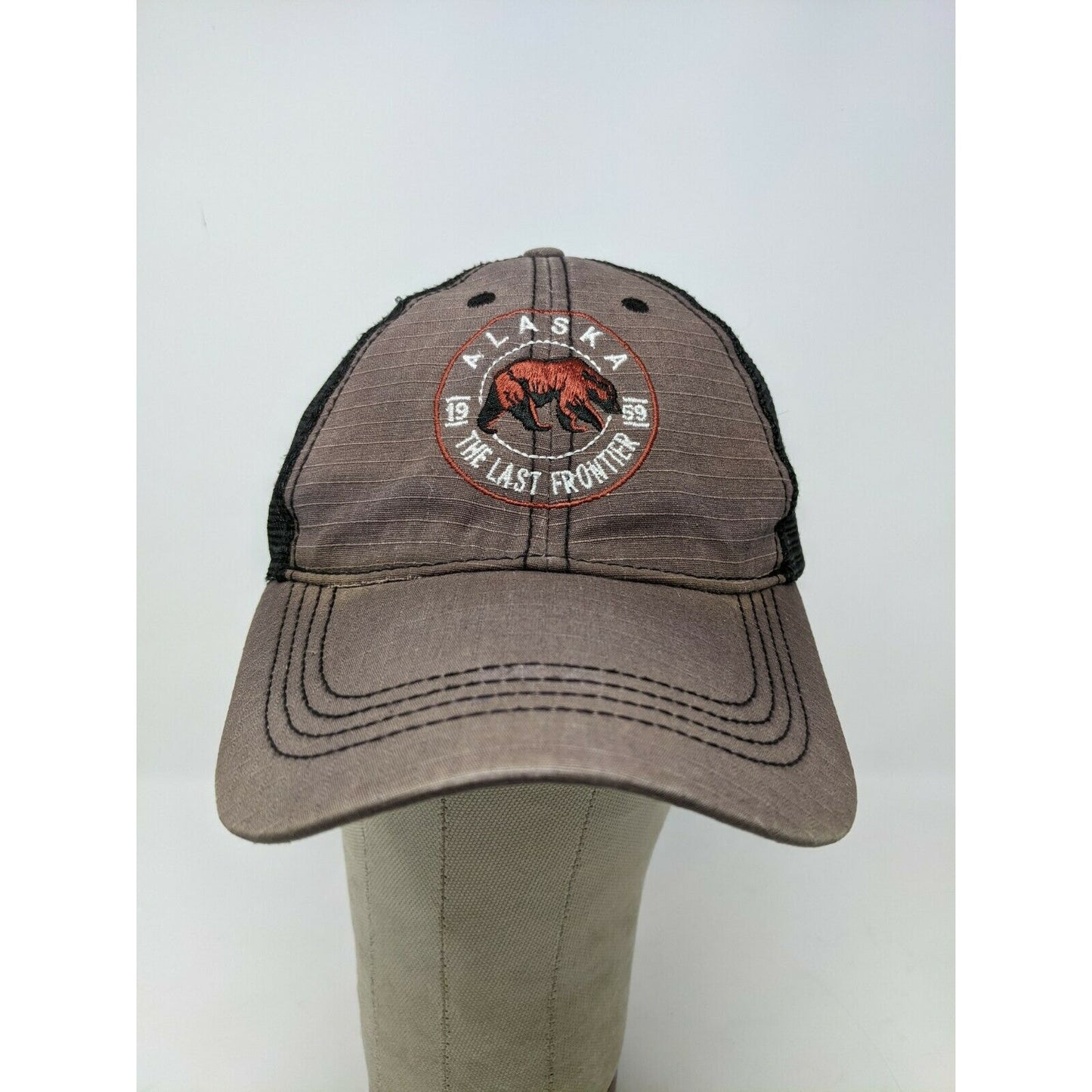 Alaska The Last Frontier Hat Cap Meshback Snapback Adjustable Prairie Mountain