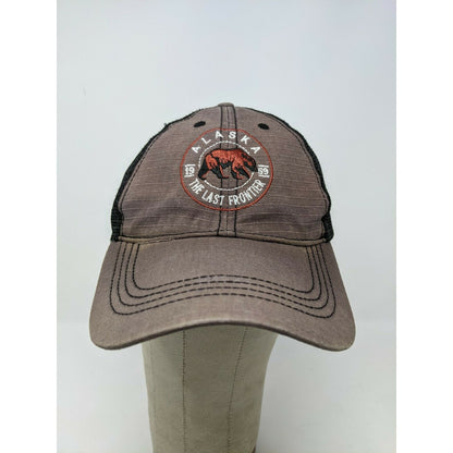 Alaska The Last Frontier Hat Cap Meshback Snapback Adjustable Prairie Mountain