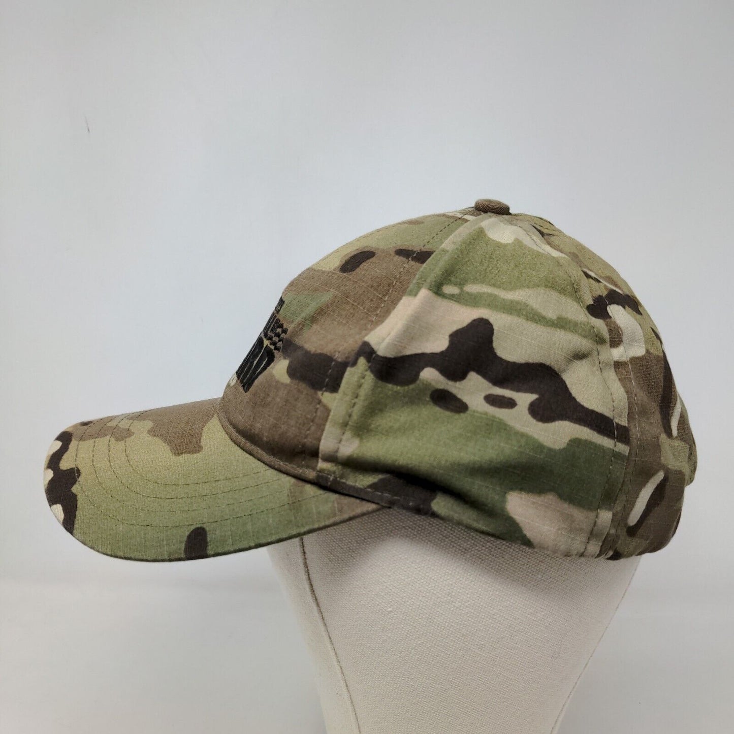 Massachusetts National Guard Men's Strapback Hat Camouflage Adjustable Logo