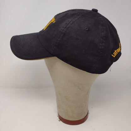 CAT Caterpillar Lafayette Engine Corp Black Yellow Strapback Hat Cap Embroidered