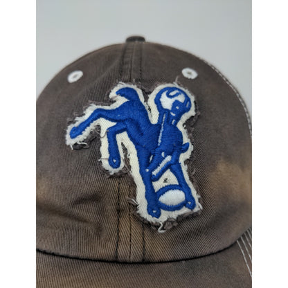 47 Brand NFL Indianapolis Colts Meshback Fitted Hat Embroidered SZ S-M Brown