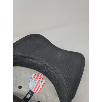 New Era 39Thirty Fitted Hat Size Large X Large Black Embroidered Patriotic Skull