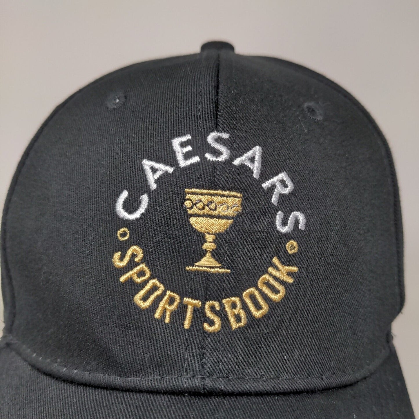 Caesars Sportsbook Men's Snapback Hat Black Adjustable Embroidered Logo