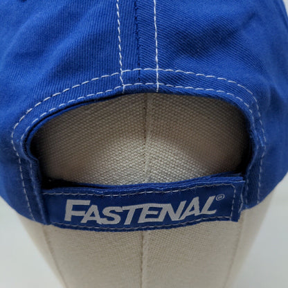 Fastenal Men's Strapback Hat Blue Adjustable Embroidered Logo Official