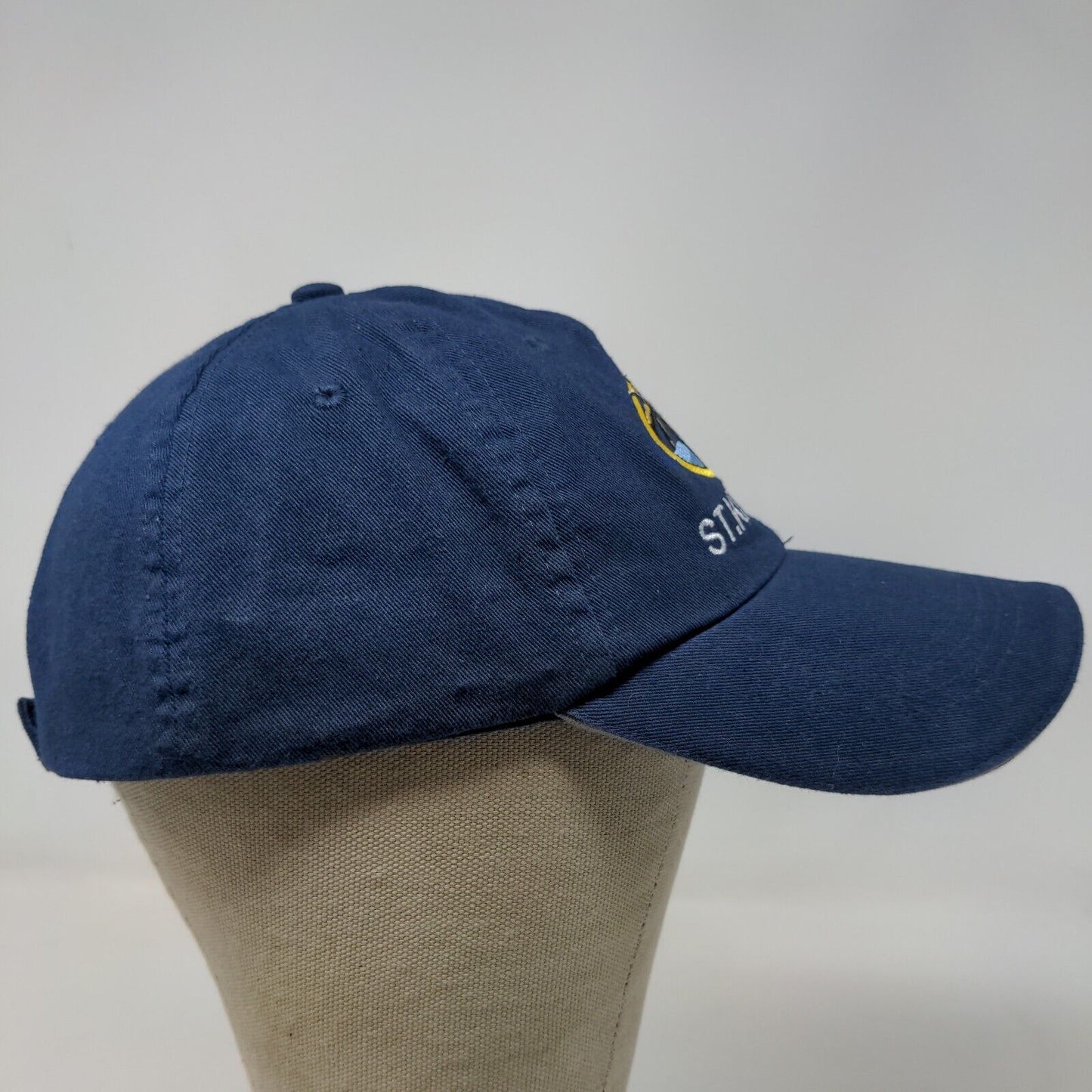 St. Kitts & Nevis Men's Strapback Hat Blue 58CM Embroidered Beach Logo