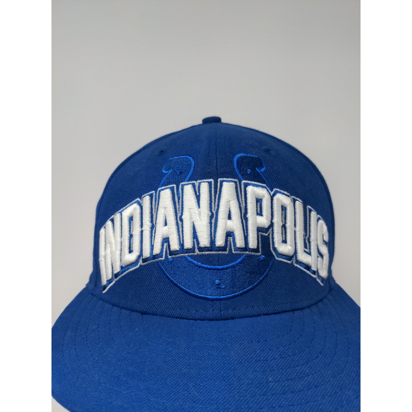 NFL Indianapolis Colts New Era 59Fifty Fitted Hat Size 7 1/8 Blue Embroidered