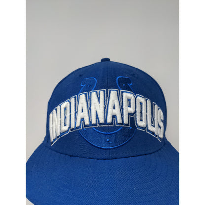 NFL Indianapolis Colts New Era 59Fifty Fitted Hat Size 7 1/8 Blue Embroidered