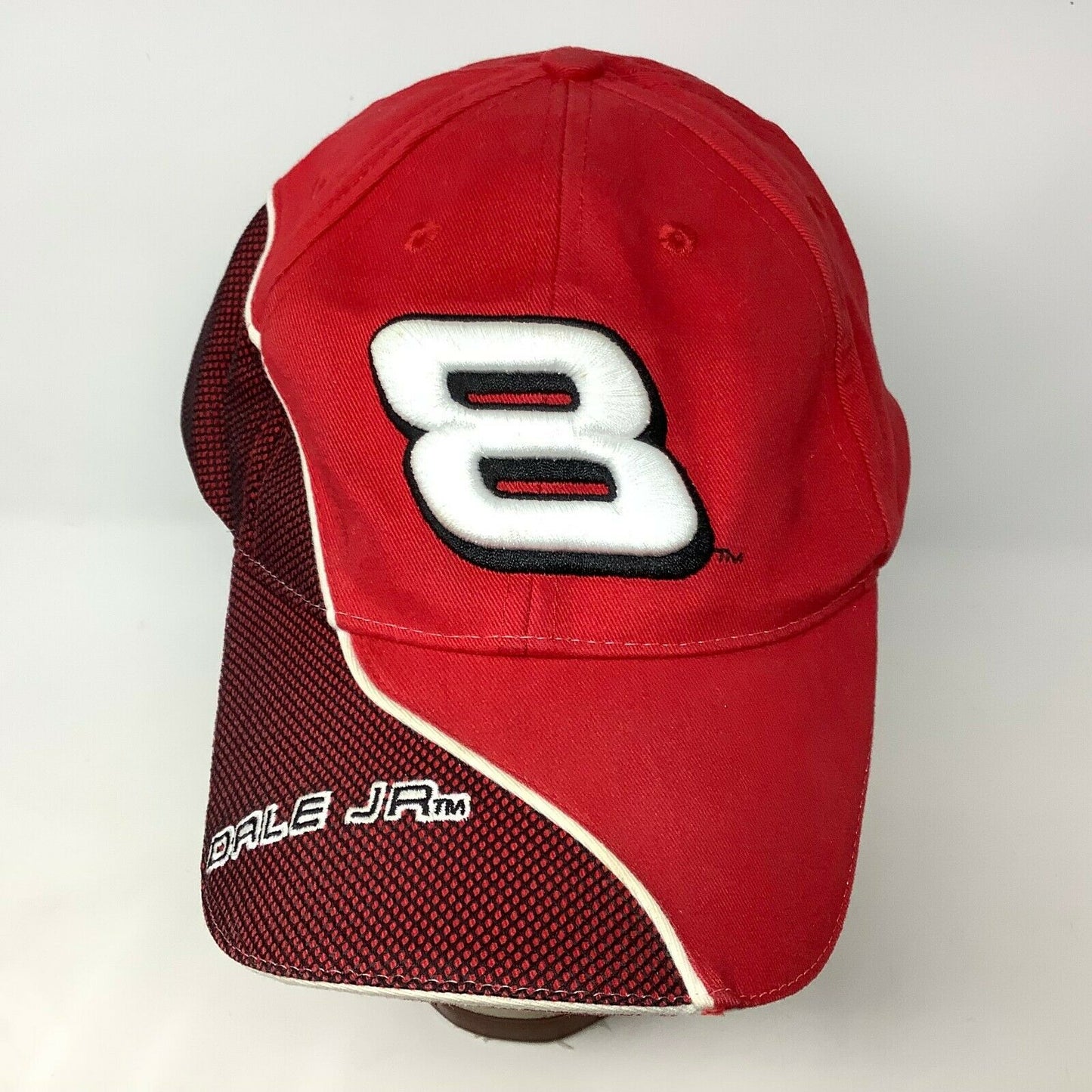 VTG RARE PATTERN Dale Earnhardt Jr 8 Winners Circle Budweiser Cap NASCAR Hat Red