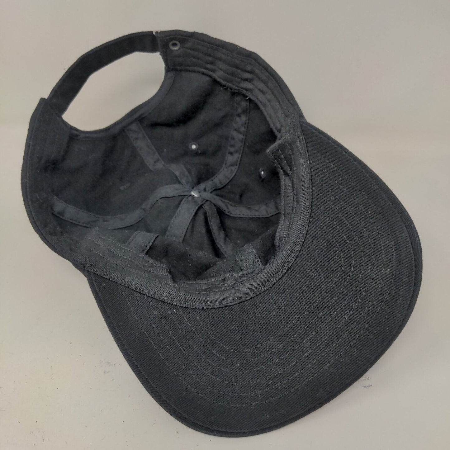 Unbranded Men's Slideback Hat Black Adjustable Blank Vent Holes