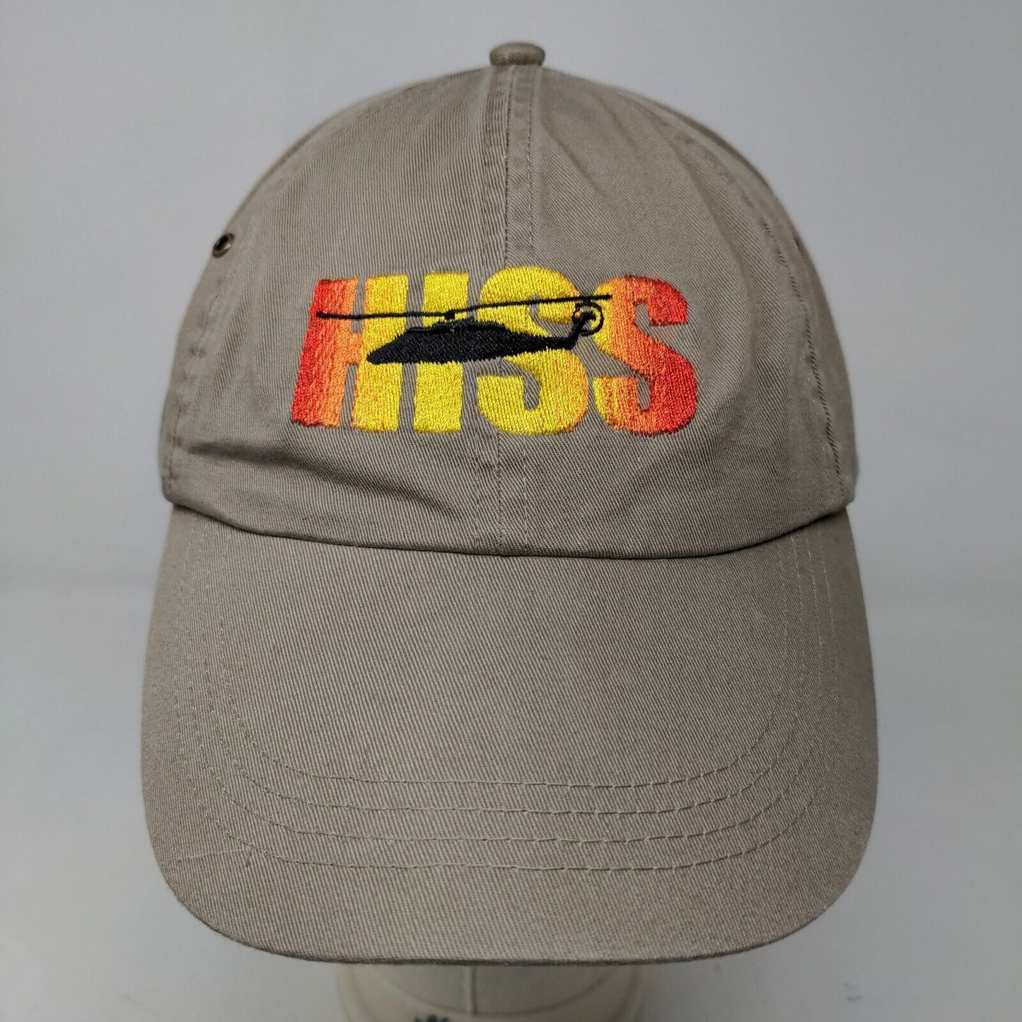 Anvil Men's HISS Helicopter Shipping Slideback Hat Tan Adjustable Embroidered