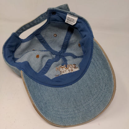 Unbranded Men's South of the Border Slideback Hat Blue Denim OSFA Embroidered