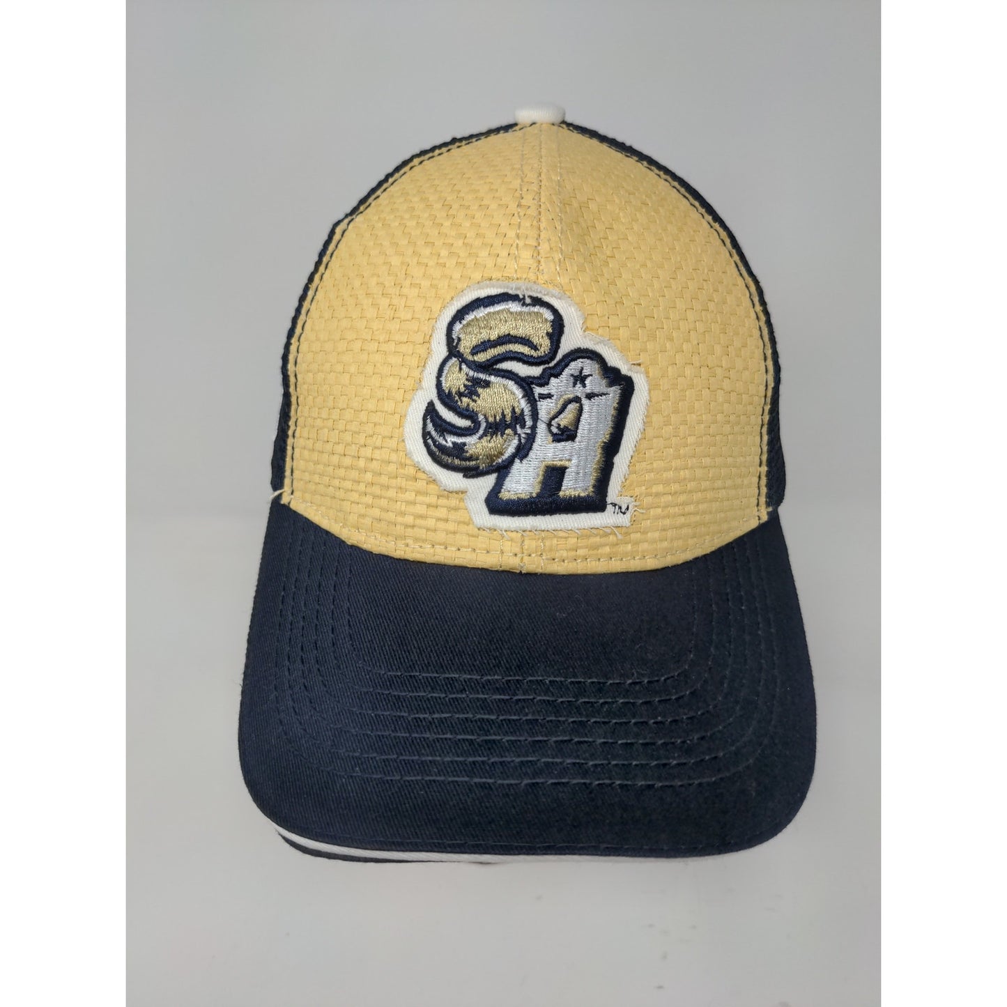 Dodge Ram SA Strapback Meshback Hat Embroidered Logo Blue Yellow