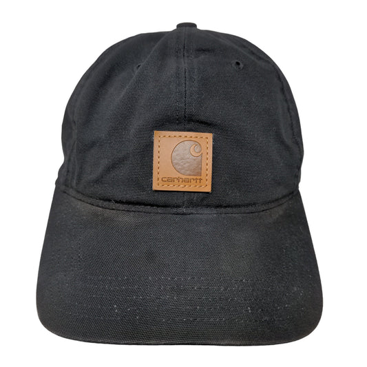 Carhartt Men's Strapback Hat Black Adjustable Patch Logo Spring 2021