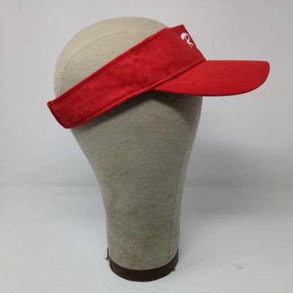 Pacific Headwear Boys Youth Strapback Sun Visor Hat Red Adjustable Embroidered