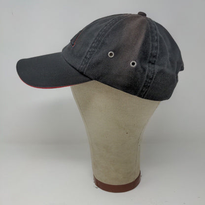 RCA Embroidered Strapback Hat Cap Black Red Accents 100% Cotton