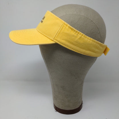 Montauk Point Lighthouse Yellow Visor Strap Back Adjustable Otto Headwear OSFM