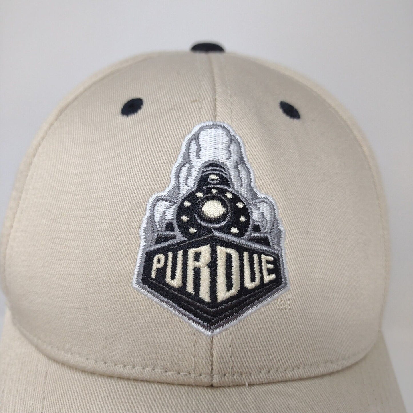 Purdue Boilermakers Men's Strapback Hat Cap Tan OSFA Embroidered Logo