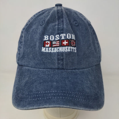 Ahead Men's Slideback Hat Blue Adjustable Embroidered Boston Massachusetts Logo