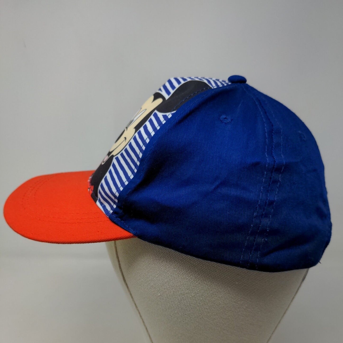 Disney Mickey Mouse Boy's Strapback Hat Blue Striped Adjustable