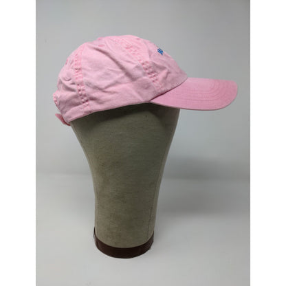 Maderia Beach, FL Strapback Hat Pink Flower Embroidered Spell Out