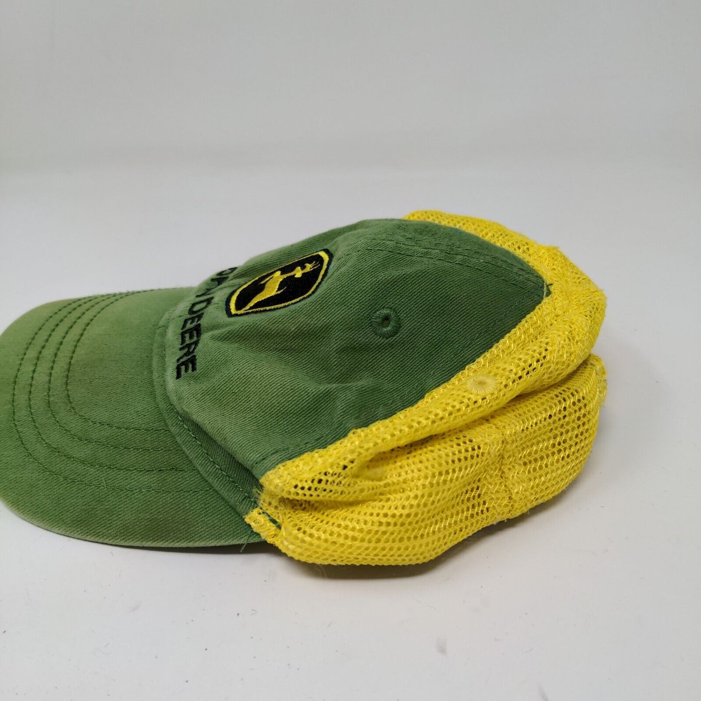 John Deere Boys Toddlers Snapback Mesh Back Hat Green Yellow OSFA Embroidered