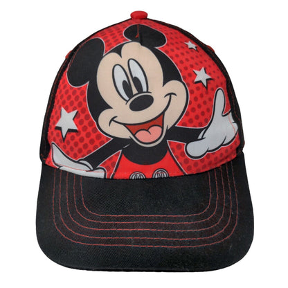 Disney Mickey Mouse Boy's Snapback Hat Black Red OSFA Graphic Logo
