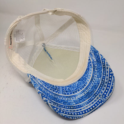 Billabong Men's Snapback Mesh Back Hat Blue White One Size Geometric Pattern