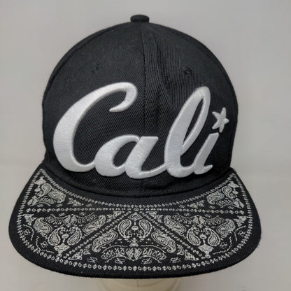 Readings Men's Snapback Flat Bill Hat Black Embroidered California Logo