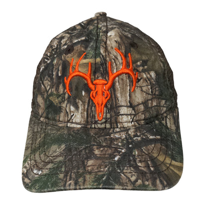 Unbranded Men's Snapback Mesh Back Camouflage Hat Embroidered Deer Skull Logo