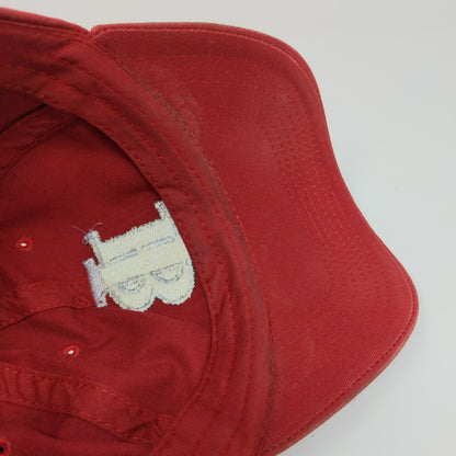Unbranded Men's 100% Cotton Slideback Hat Embroidered IB Logo Red