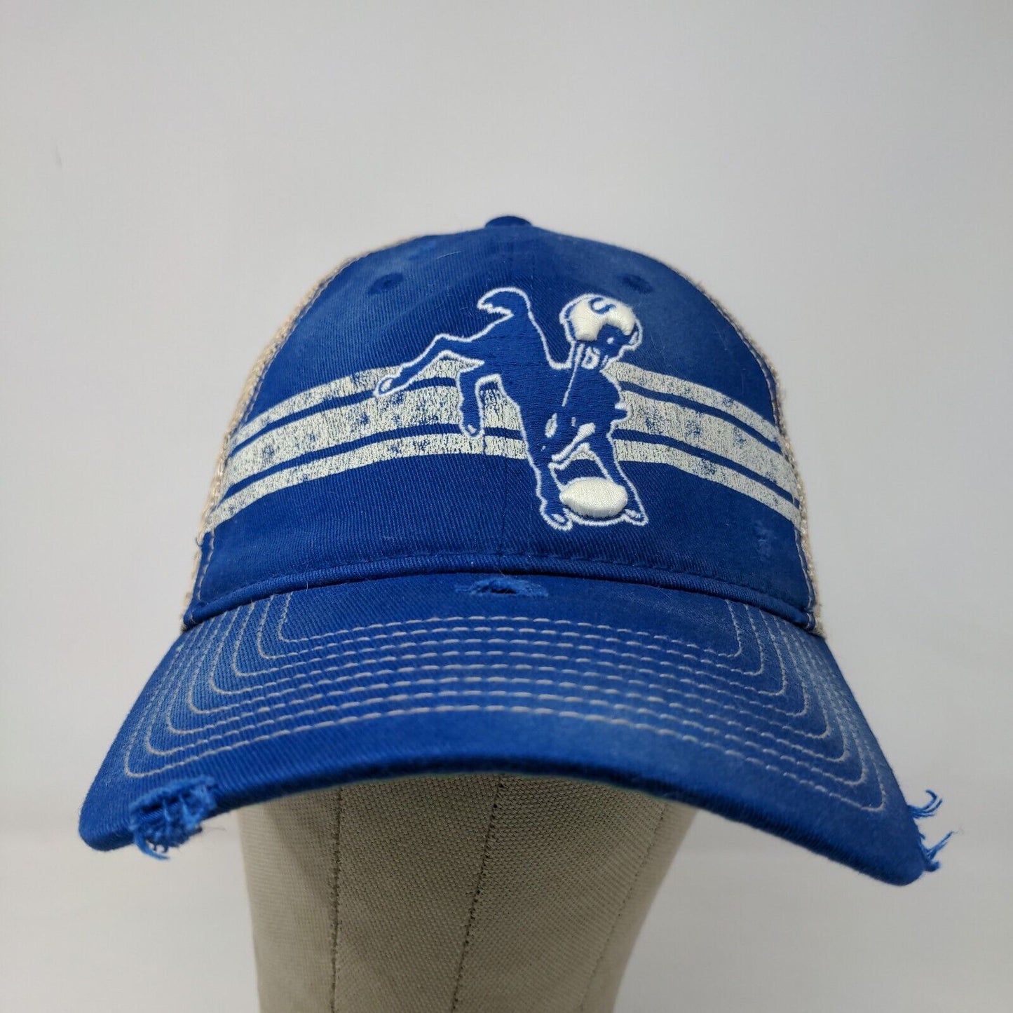 Fanatics Men's Snapback Mesh Back Hat Blue White NFL Pro Line Indianapolis Colts