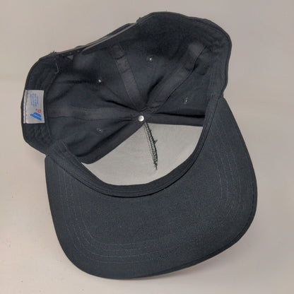 Unbranded Men's Snapback Hat Black Blank Size OSFA Vent Holes Cotton