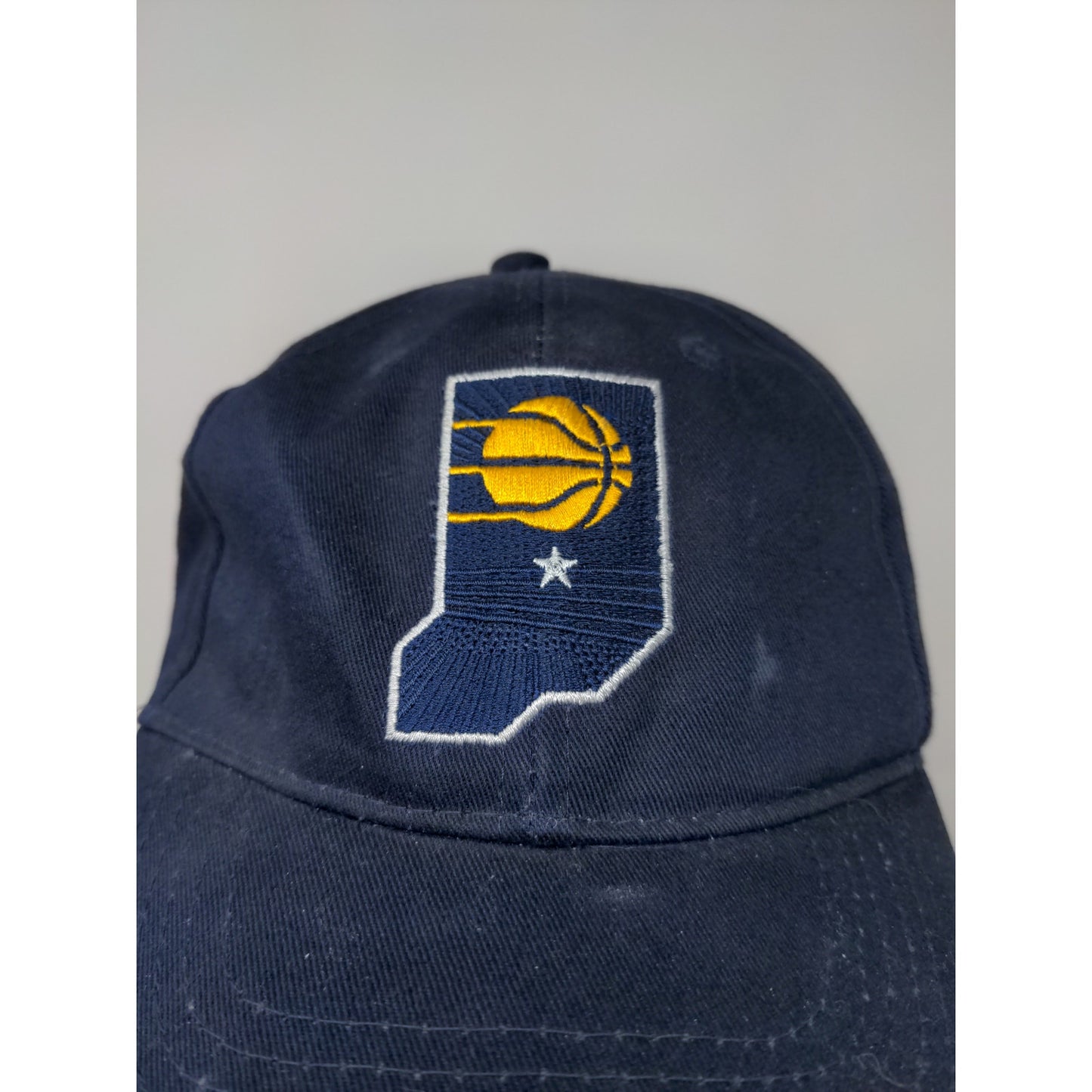 Main Gate NBA Indiana Pacers Hat Embroidered State Logo Blue Strapback