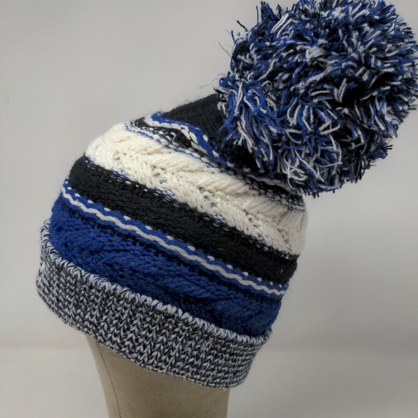 Sport-Tek Men's ACSM Knit Beanie Hat Multicolor Striped Acrylic Embroidered Logo