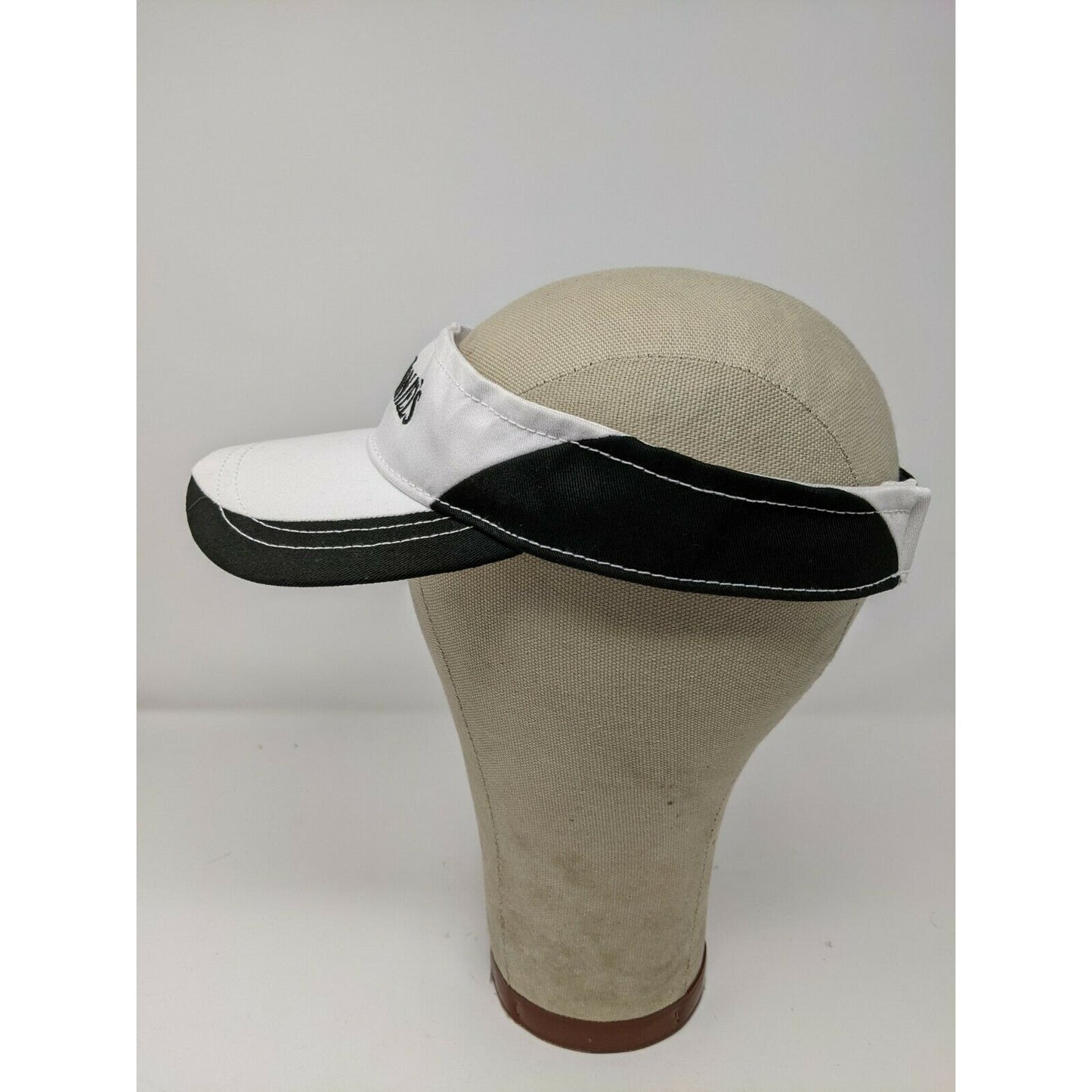 Jack Daniels Visor Hat White & Black One Size Fits Most Strapback Adjustable