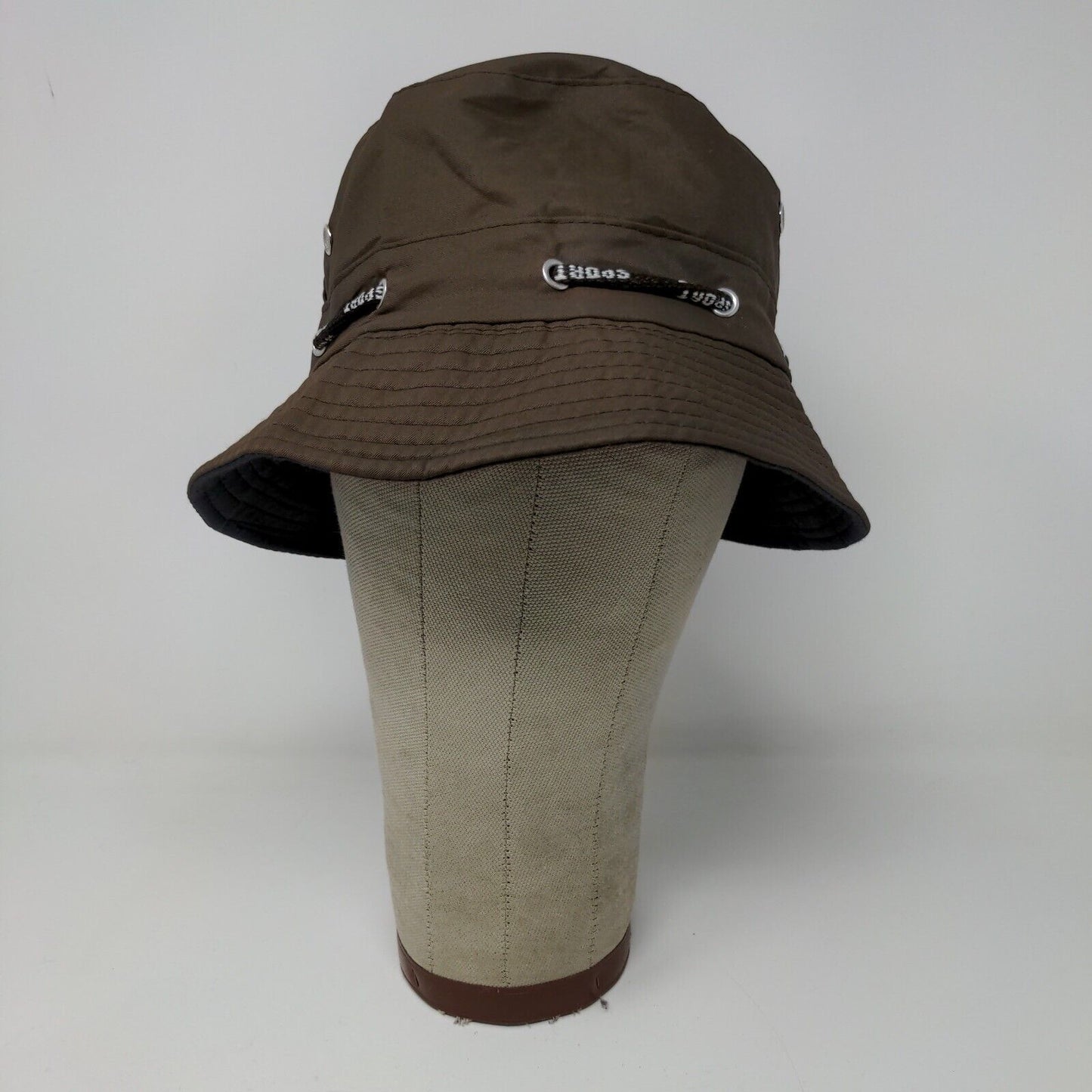 Brown Sport Bucket Hat Cap 100% Polyester Outdoors Hiking Size ?