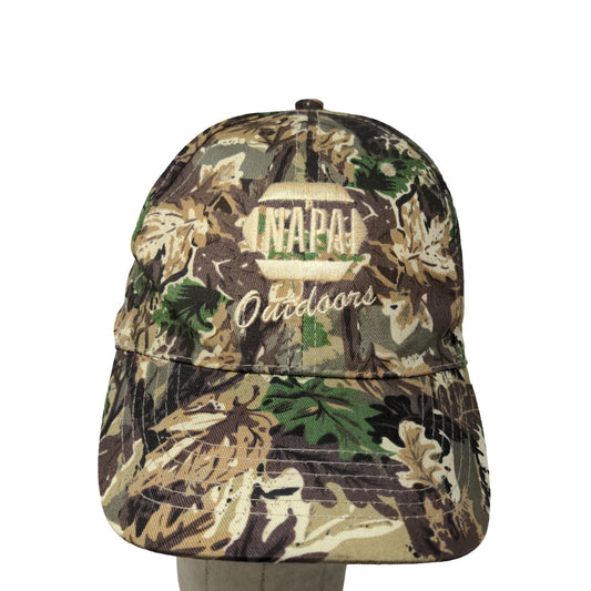 NAPA Outdoors Men's Strapback Camo Hat Green Brown OSFM Embroidered Logo