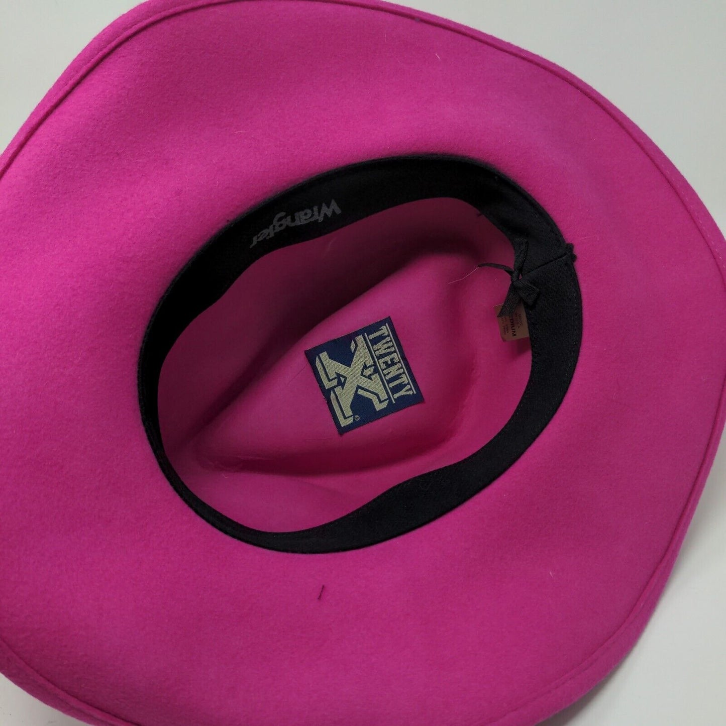 Wrangler Womens Twenty X Western Hat Pink Size M 100% Wool Headband