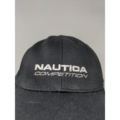 Nautica Competition Fitted Hat Size L/XL Black Embroidered Spell Out
