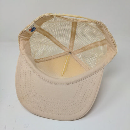 District 10 Baseball White Snapback Hat Cap Graphic Print Size S / M Adjustable