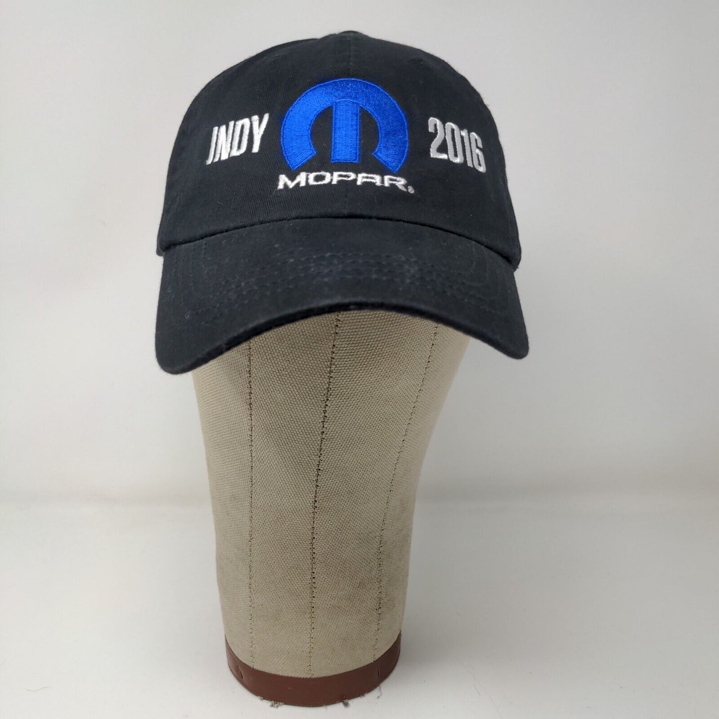 Mopar Indy 2016 Strapback Hat Black Adjustable Embroidered Logo