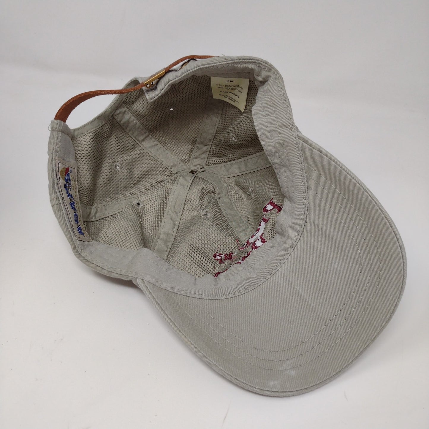 Prop Up the Prop Slideback Hat Gray Embroidered Spell Out Adjustable