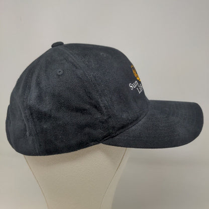 Yupoong Men's Strapback Hat Black Adjustable Embroidered Sun Life Financial Logo