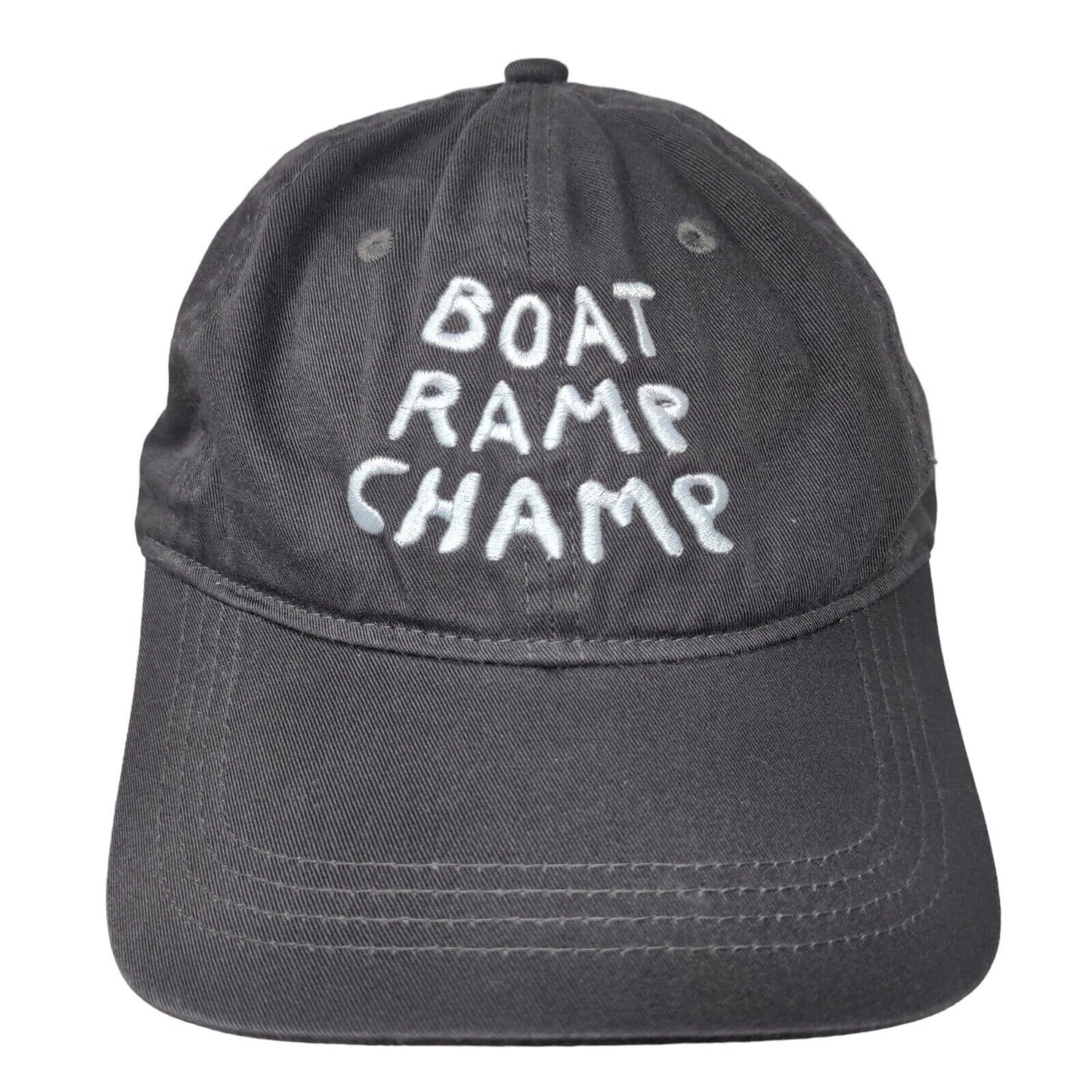 Cape May Brewing Co. Men's Slideback Hat Gray OSFM Embroidered Boat Ramp Champ