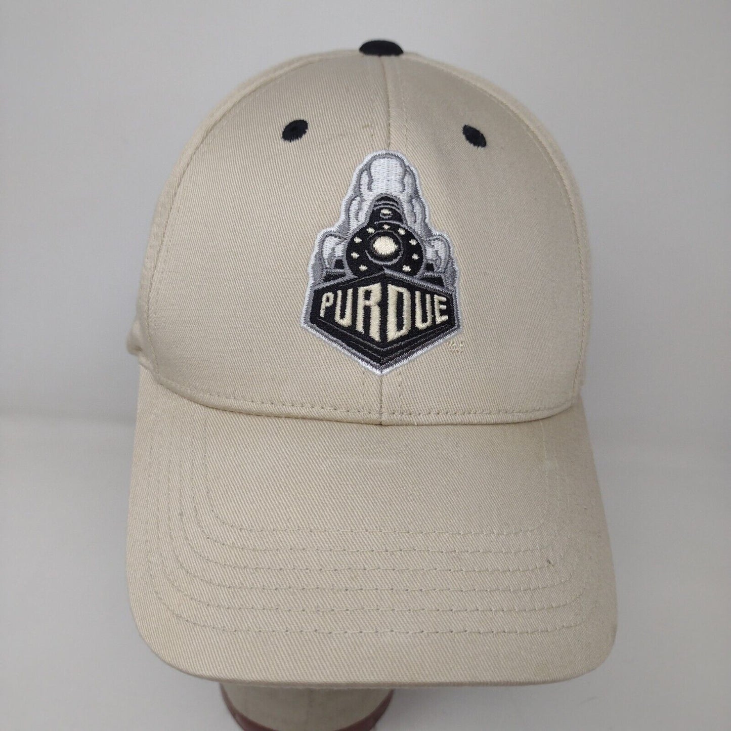 Purdue Boilermakers Men's Strapback Hat Cap Tan OSFA Embroidered Logo