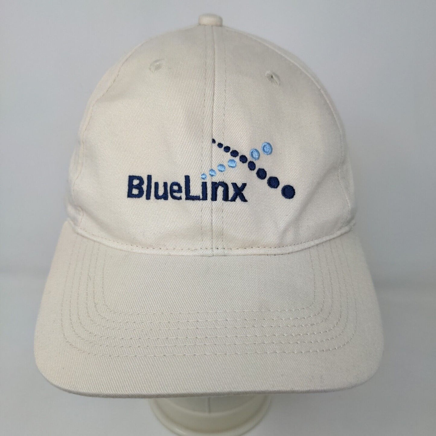 BlueLinx Men's Slideback Hat Tan Adjustable Embroidered Logo Tech