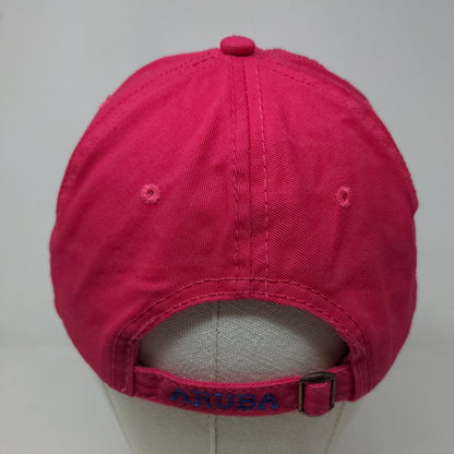 Aruba Women's Slideback Hat Pink Adjustable Embroidered Logo One Happy Island